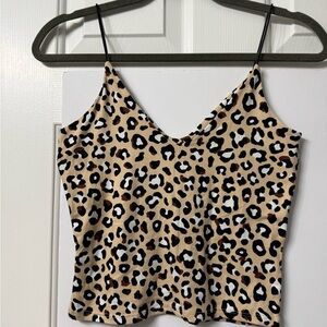 GAZE Cami, S, tan/black Leopard print. NWOT